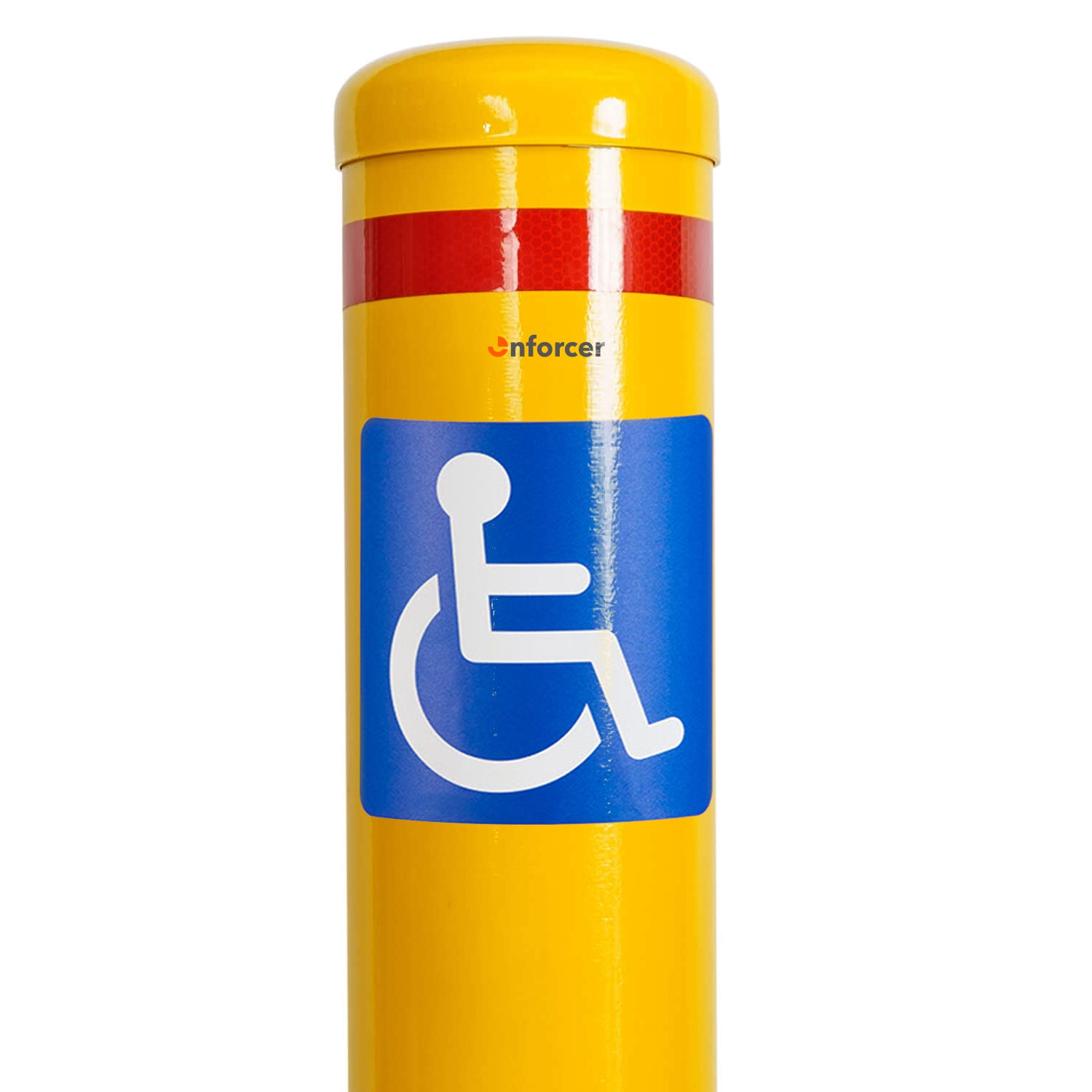 Bollard Disabled 140mm In Ground - Yellow