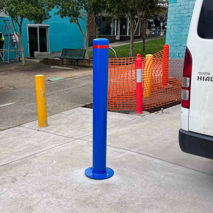 Surface Mounted Bollard Disabled Parking 140mm - Blue