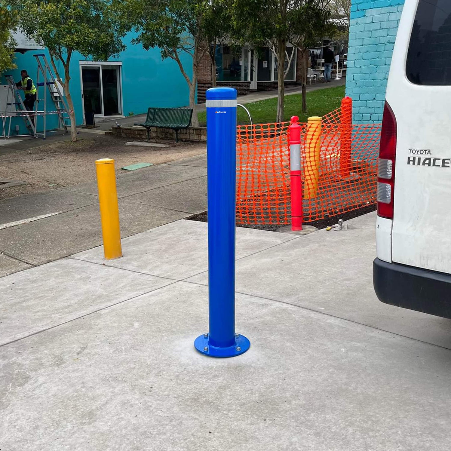 Surface Mounted Bollard Disabled Parking 140mm - Blue