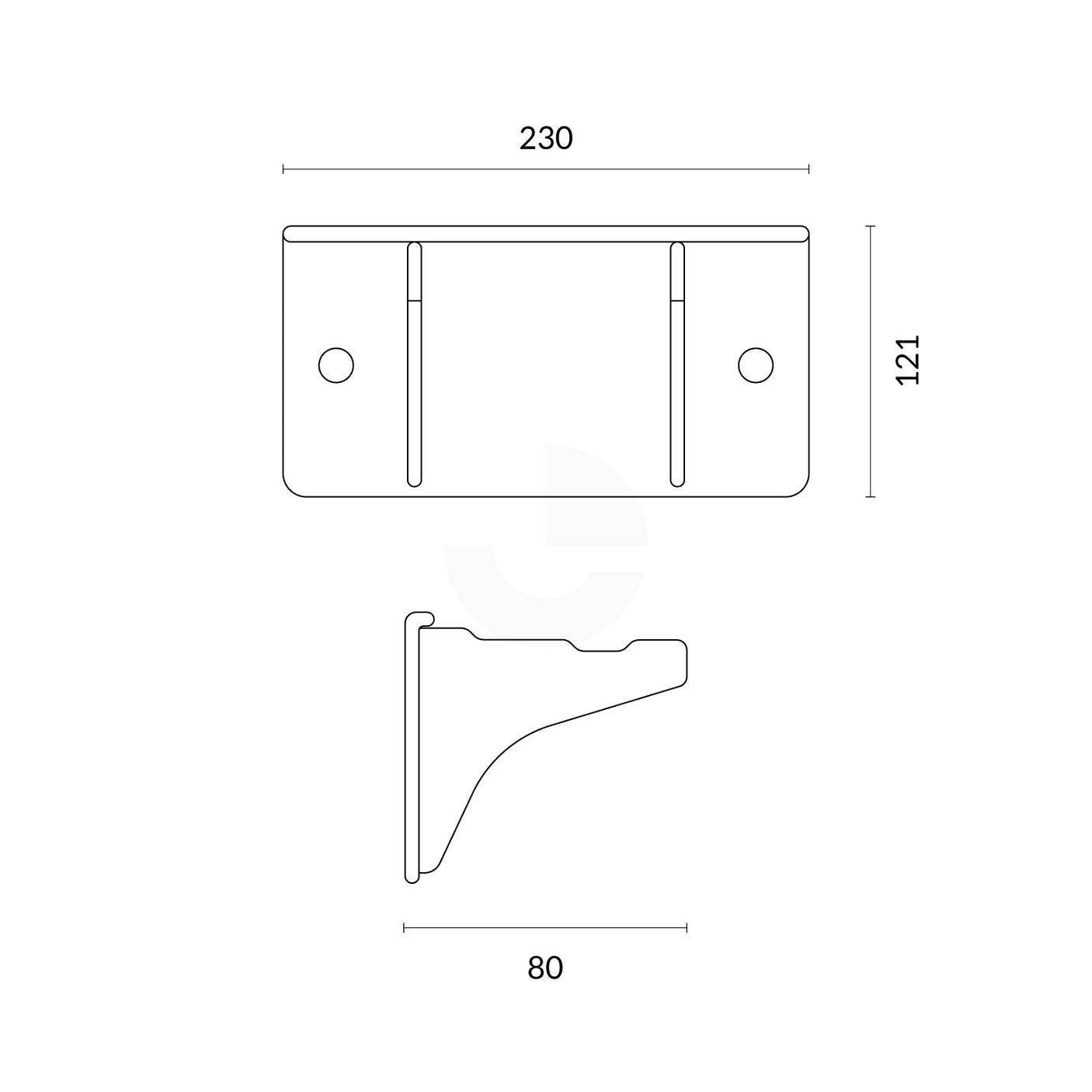 Bollard 140mm Hanger