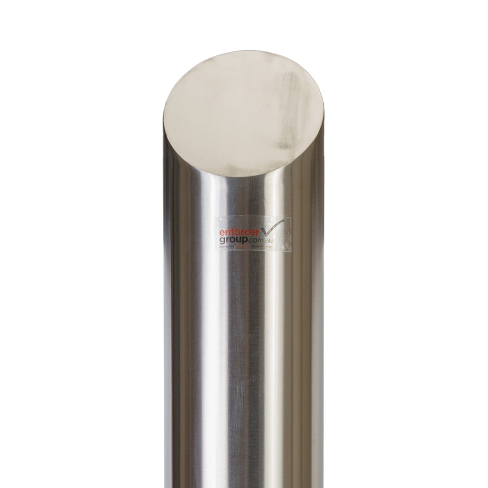 Bollard 140mm In Ground Bevelled Top - Stainless Steel 304