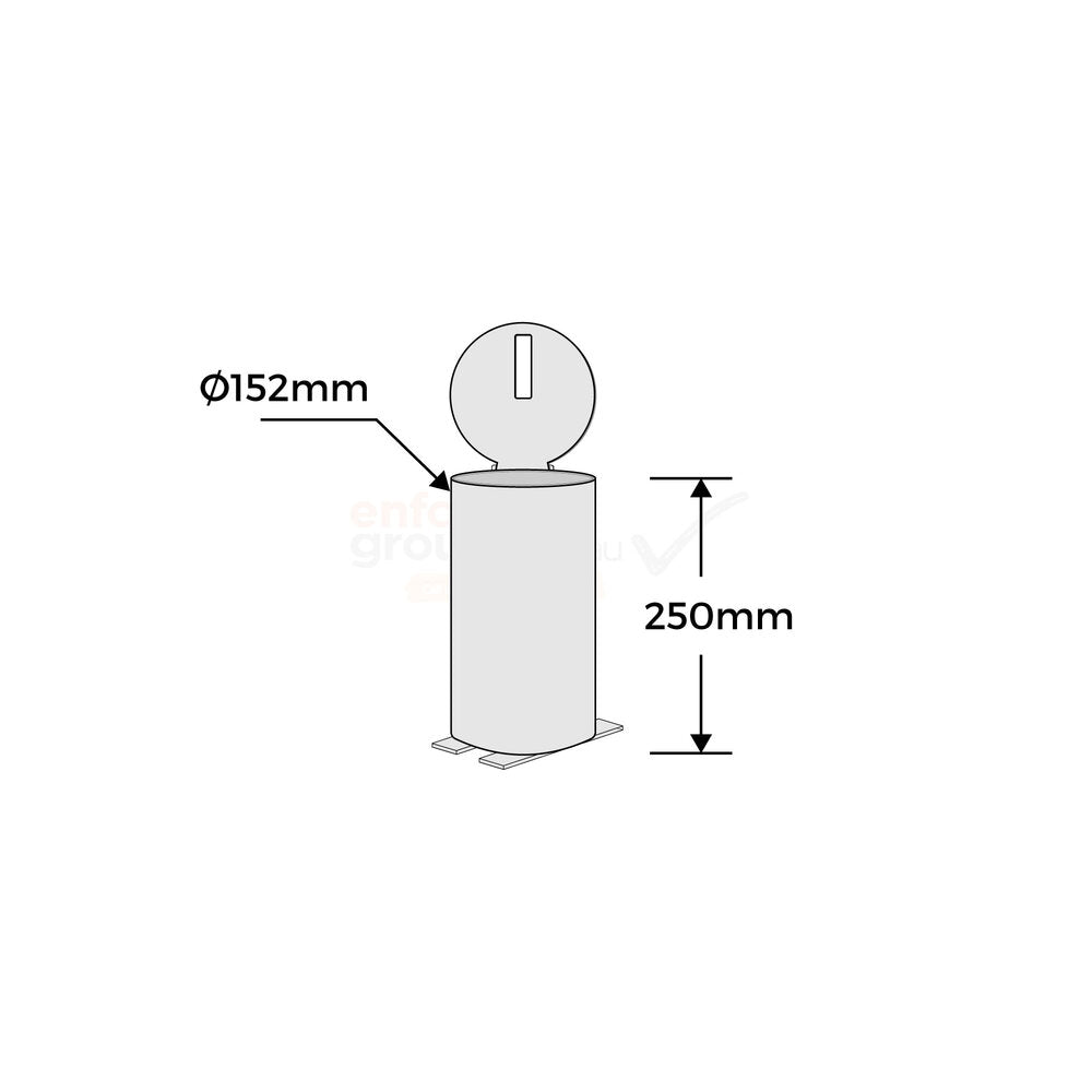 Bollard 140mm In Ground Removable Base Only