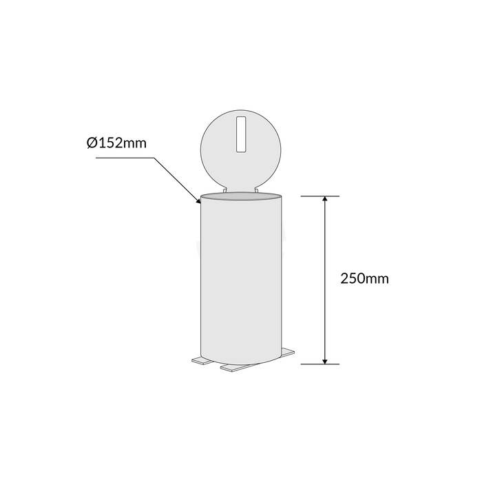 Bollard 140mm In Ground Removable Base Only