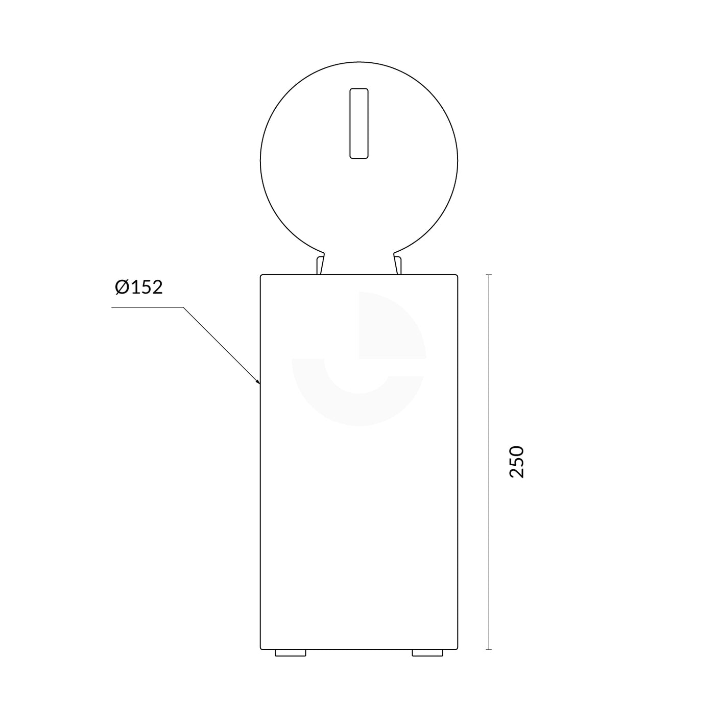 Bollard 140mm In Ground Removable Base Only