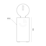 Bollard 140mm In Ground Removable Base Only