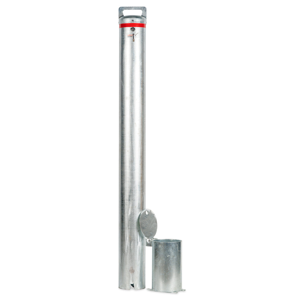 Bollard Removable KeyLock 140mm In Ground - Galvanised