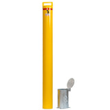 Bollard Removable KeyLock 140mm In Ground - Yellow