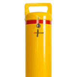 Bollard Removable KeyLock 140mm In Ground - Yellow