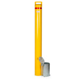 Bollard Removable Padlock 140mm In Ground - Yellow