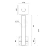 In Ground Bollard 140mm Stainless Steel 304
