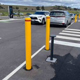 Bollard 140mm In Ground - Yellow