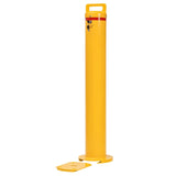 Bollard 140mm Keylock Surface Mounted Shoe Base Only - Yellow