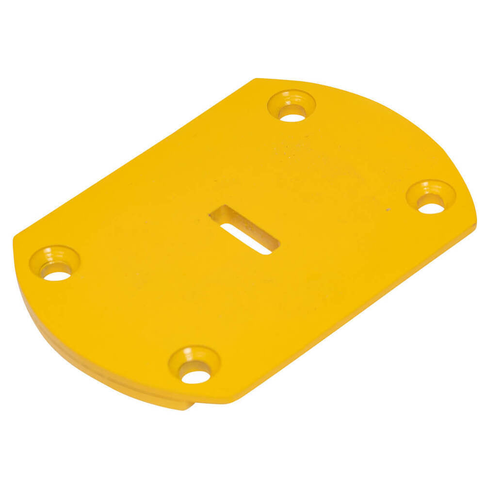 Bollard 140mm Keylock Surface Mounted Shoe Base Only - Yellow