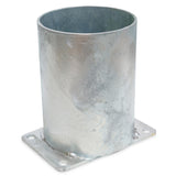 Bollard Base Only 140mm Surface Mounted Removable - Galvanised