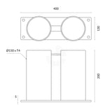 Bollard Double Base Only 140mm Surface Mounted Removable - Galvanised