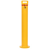 Bollard Removable 140mm Surface Mount Yellow Keyed Alike