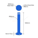 Disabled Parking Surface Mounted Bollard - 165mm Blue