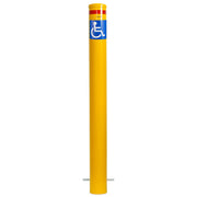 Bollard Disabled Parking 165mm In Ground Yellow