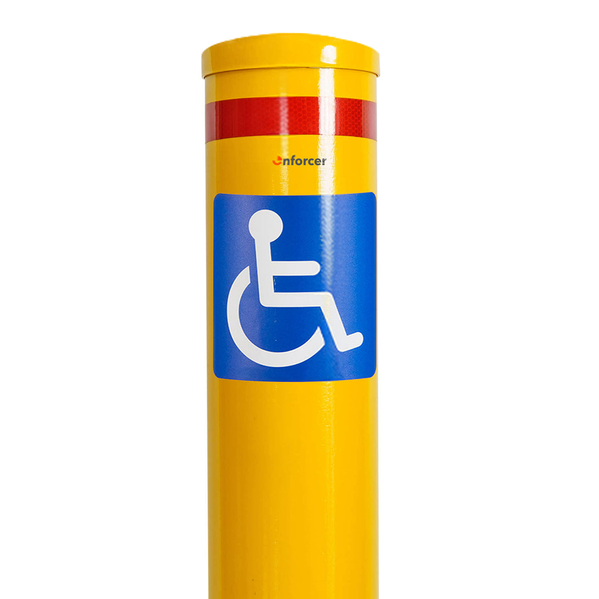 Bollard Disabled Parking 165mm In Ground Yellow
