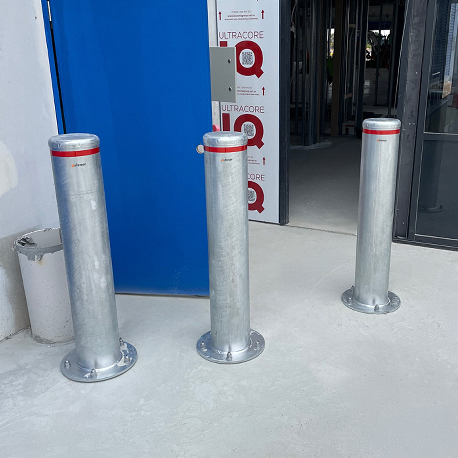Surface Mounted Bollard 220mm Hot Dipped Galvanised