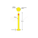 Surface Mounted Bollard 63mm Yellow