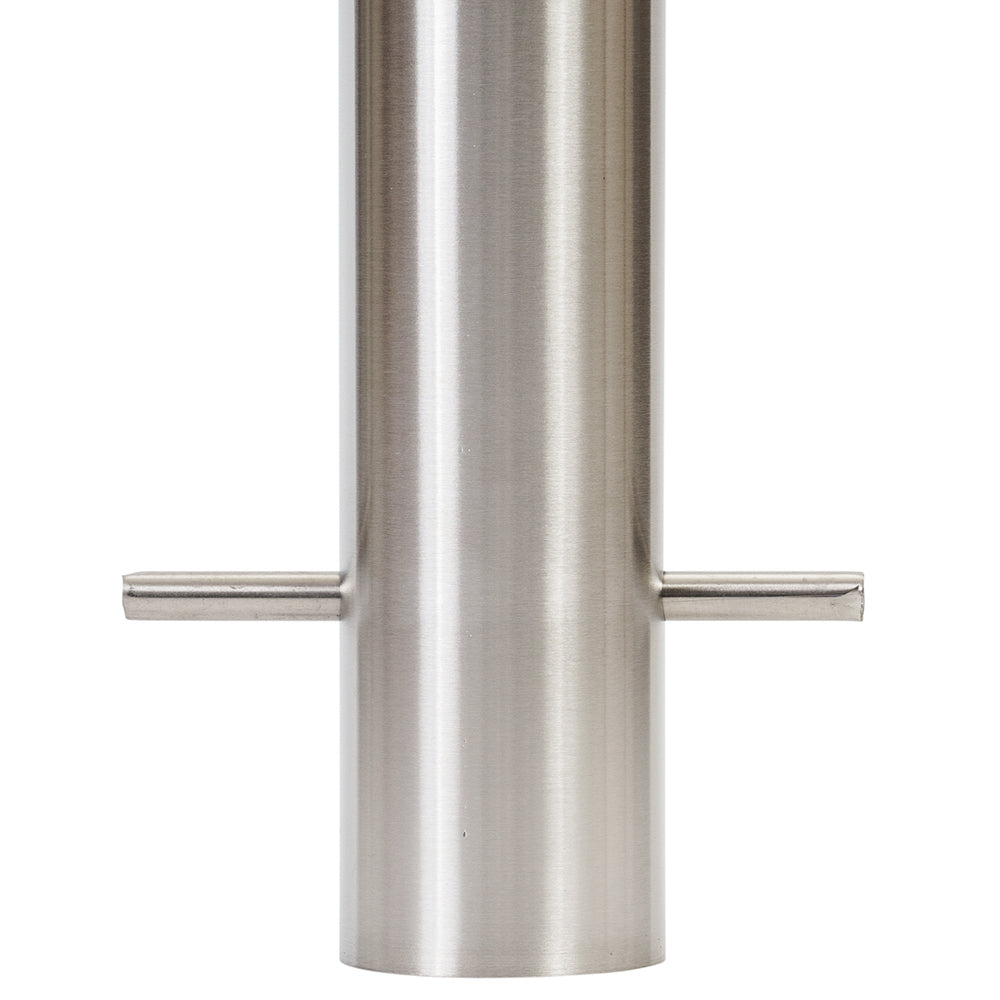 Bollard 90mm In Ground Bevelled Top - Stainless Steel