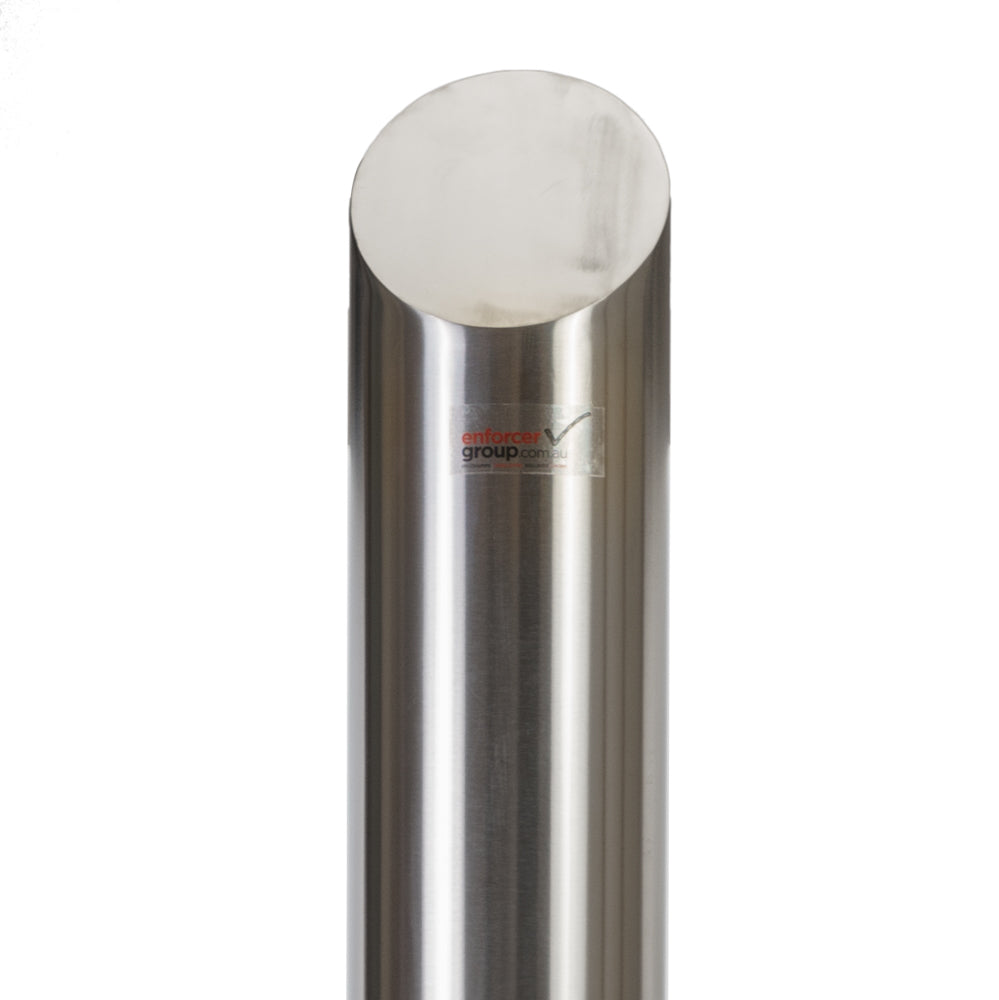 Bollard 90mm In Ground Bevelled Top - Stainless Steel