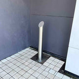 Bollard 90mm In Ground Bevelled Top - Stainless Steel