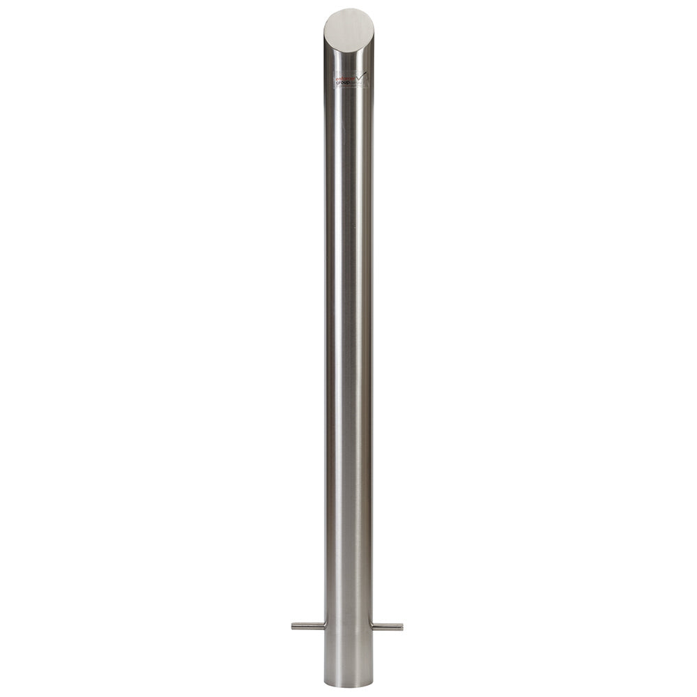 Bollard 90mm In Ground Bevelled Top - Stainless Steel