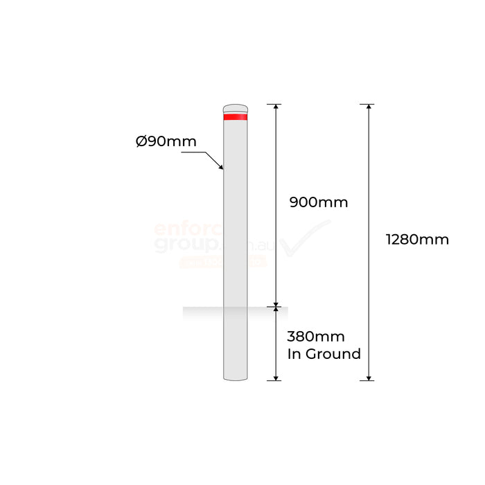 In Ground Bollard 90mm Hot Dipped - Galvanised