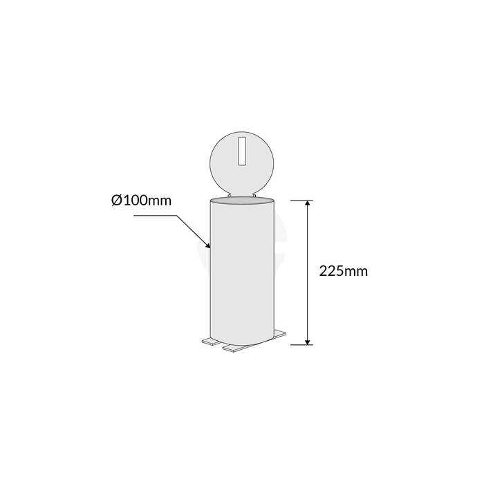 Bollard 90mm In Ground Removable Base Only