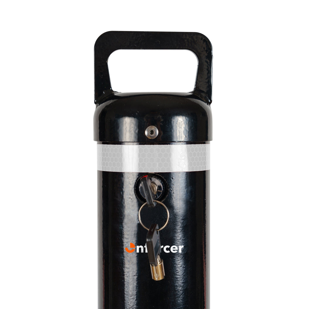 Bollard Removable KeyLock 90mm In Ground - Black