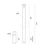 Bollard Removable KeyLock 90mm In Ground - Galvanised