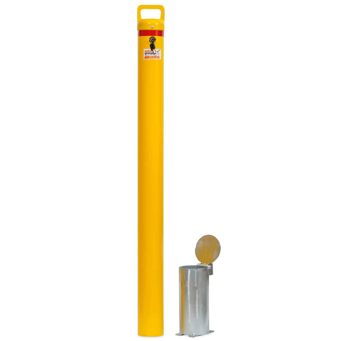 Bollard Removable KeyLock 90mm In Ground Yellow