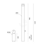 Bollard Removable Padlock 90mm In Ground - Galvanised