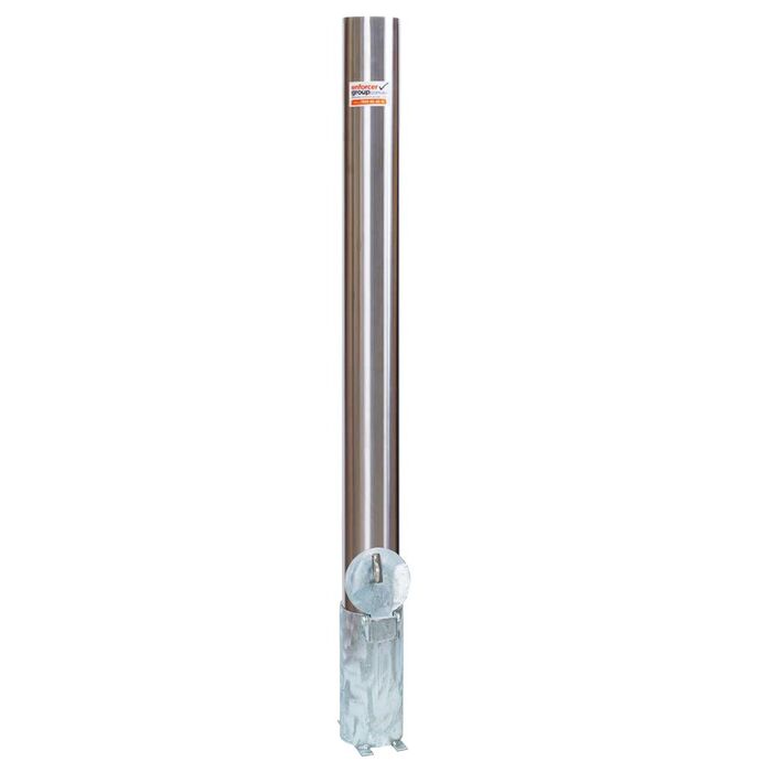 Bollard 90mm In-Ground Removable Padlock Stainless Steel 316