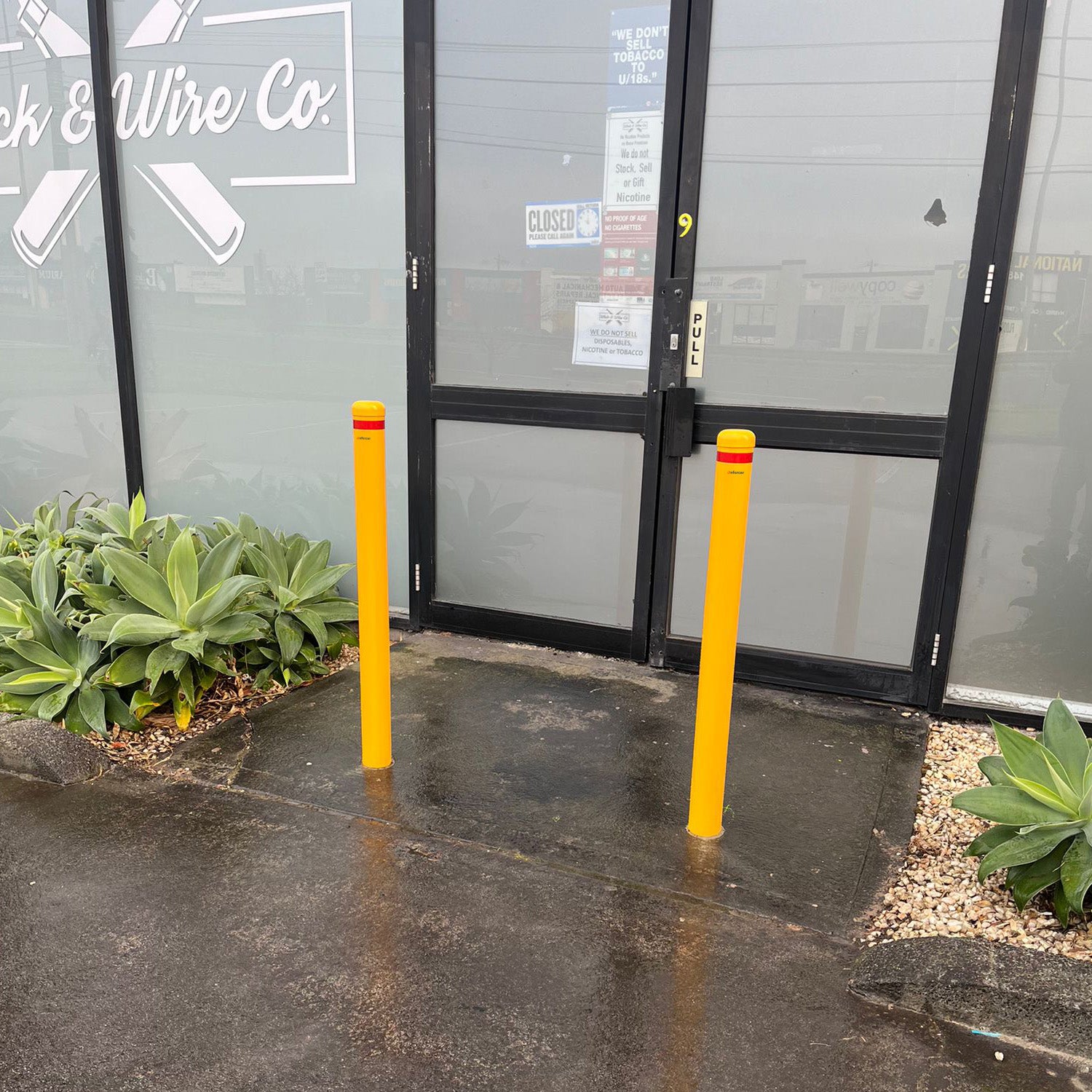 Yellow In-Ground 90mm Bollard