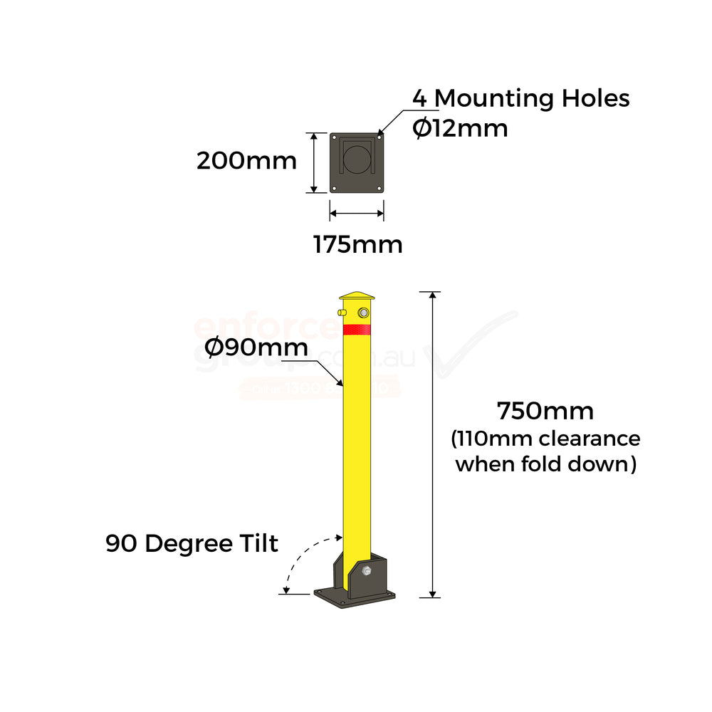 Bollard 90mm Parking