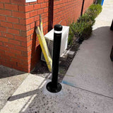 Surface Mounted Bollard 90mm Hot Dipped Galvanised - Black