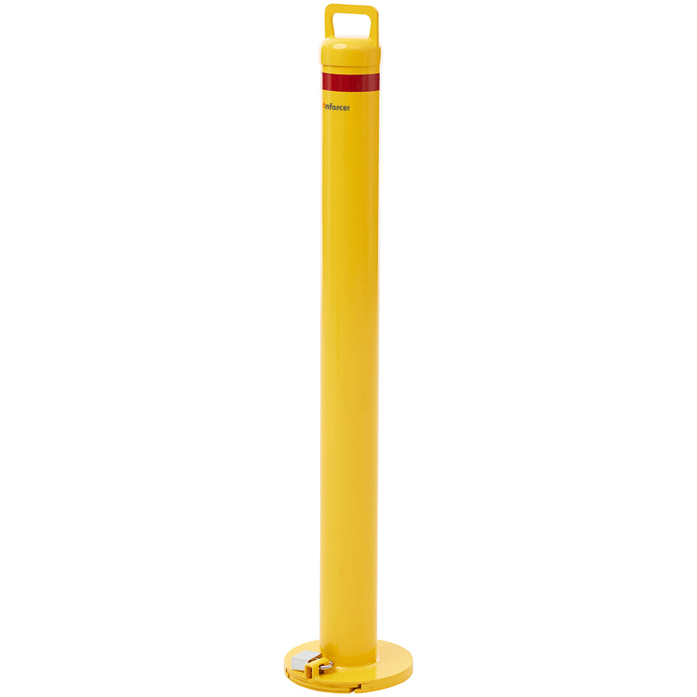 Bollard Removable 90mm Padlock Surface Mount - Yellow