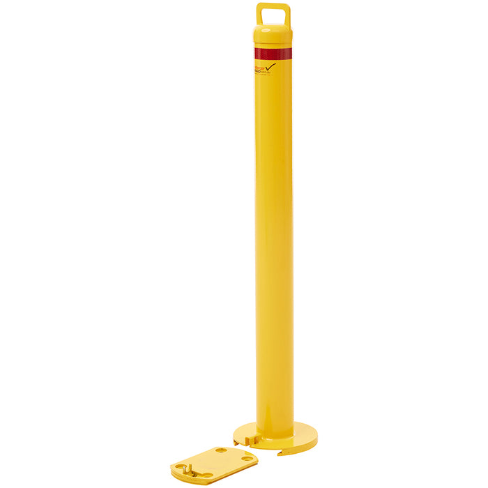 Bollard 90mm Surface Mounted Padlock Yellow  - Shoe Base Only