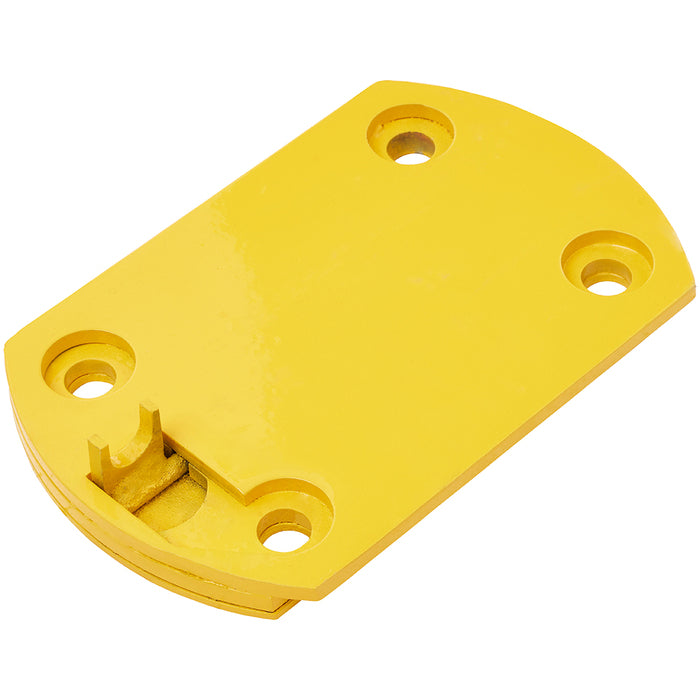 Bollard 90mm Surface Mounted Padlock Yellow  - Shoe Base Only