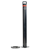 Bollard Removable 90mm Surface Mount - Keyed Alike - Black