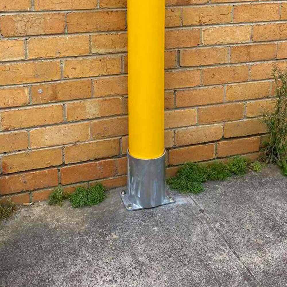 Bollard Base Only 90mm Surface Mounted Removable - Galvanised