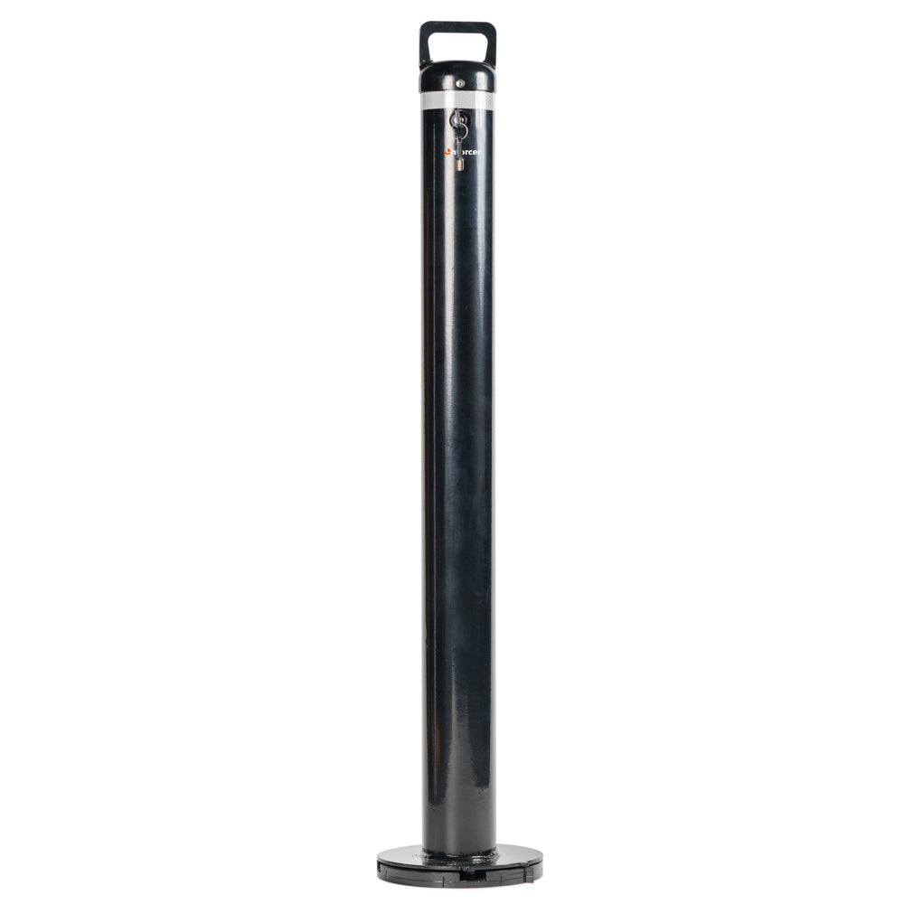 Bollard Removable 90mm Surface Mount - Keyed Alike - Black