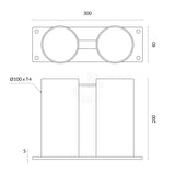 Bollard Double Base Only 90mm Surface Mounted Removable - Galvanised