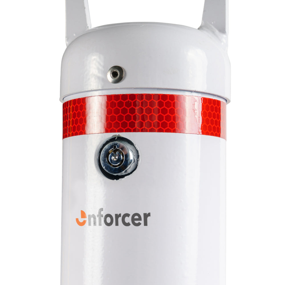 Bollard Removable 90mm Surface Mount - Keyed Alike - White