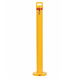 Bollard Removable 90mm Surface Mount Yellow Keyed Alike