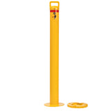 Bollard Removable 90mm Surface Mount Yellow Keyed Alike