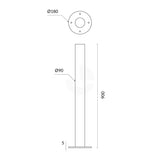 Bollard 90mm Surface Mounted - Stainless Steel 304
